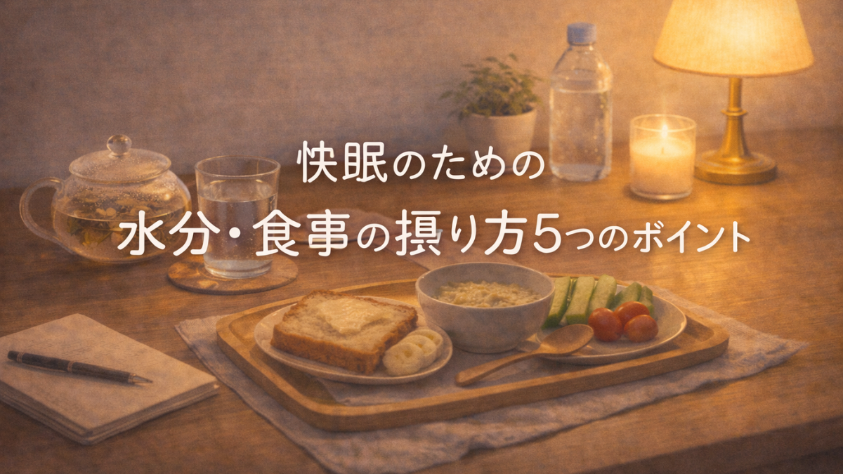快眠のための水分・食事の摂り方5つのポイント