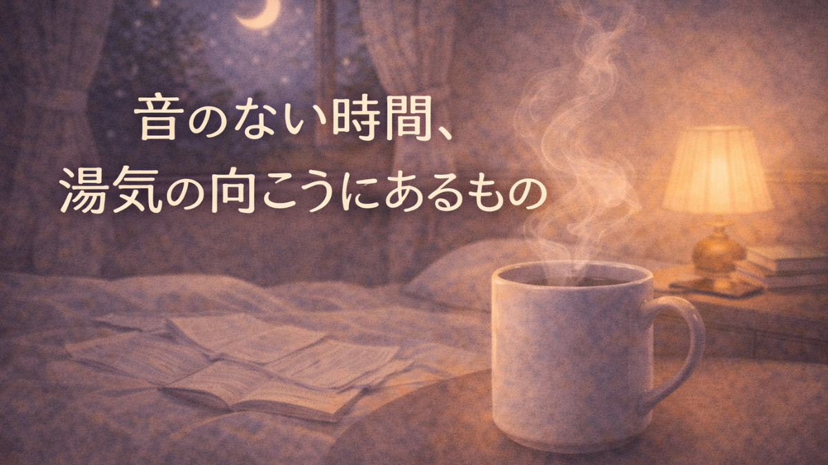 音のない時間、湯気の向こうにあるもの