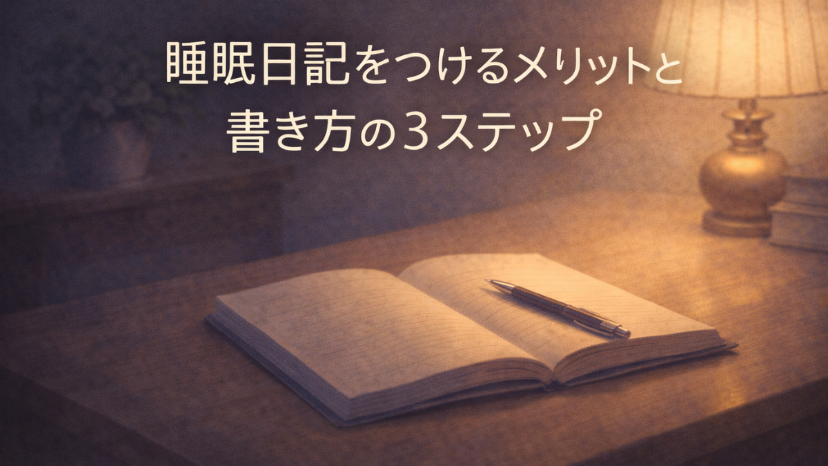 睡眠日記をつけるメリットと書き方の3ステップ