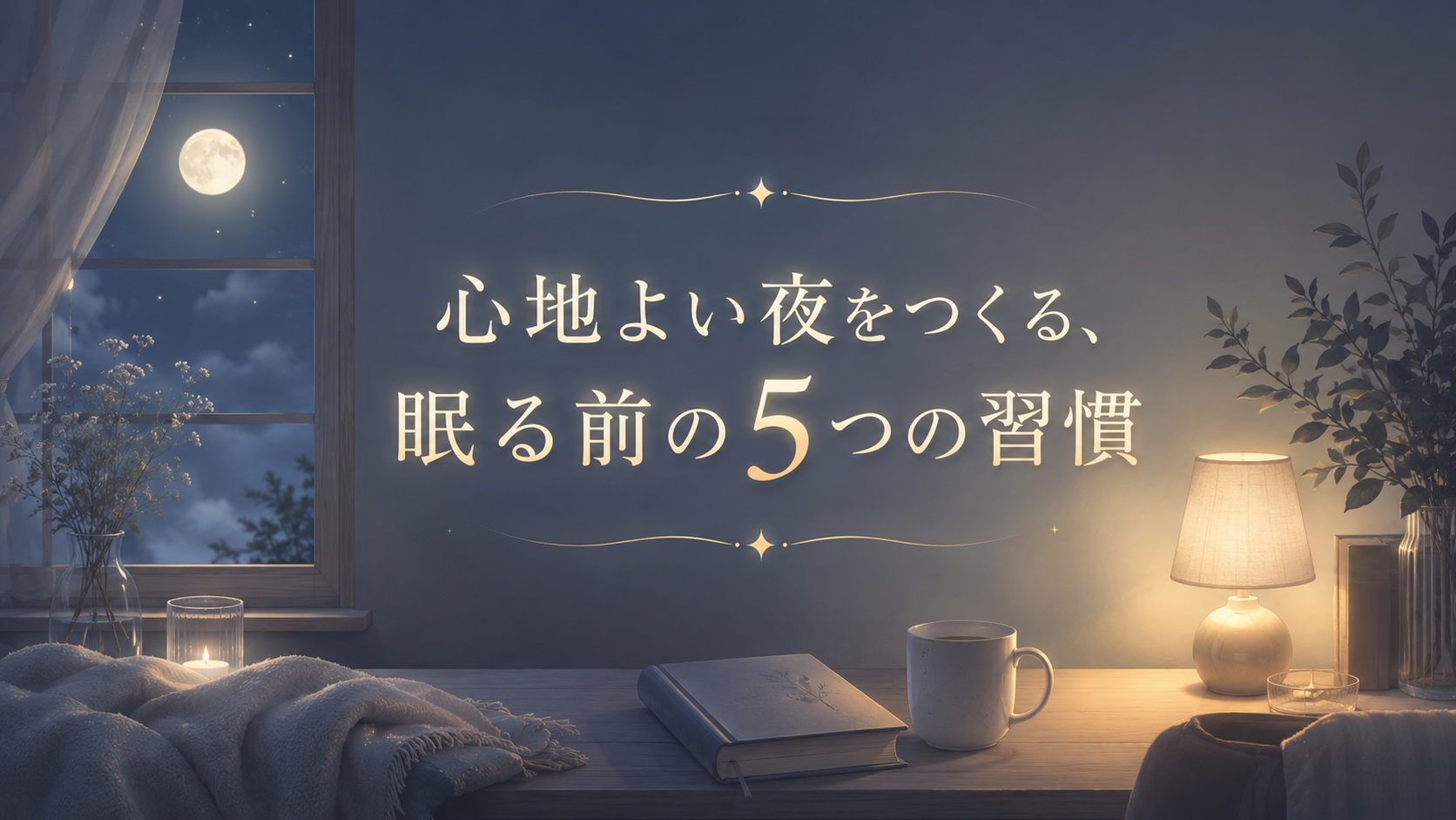 心地よい夜をつくる、眠る前の5つの習慣