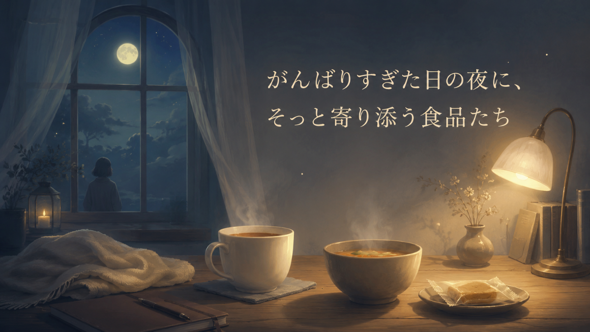 がんばりすぎた日の夜に、そっと寄り添う食品たち