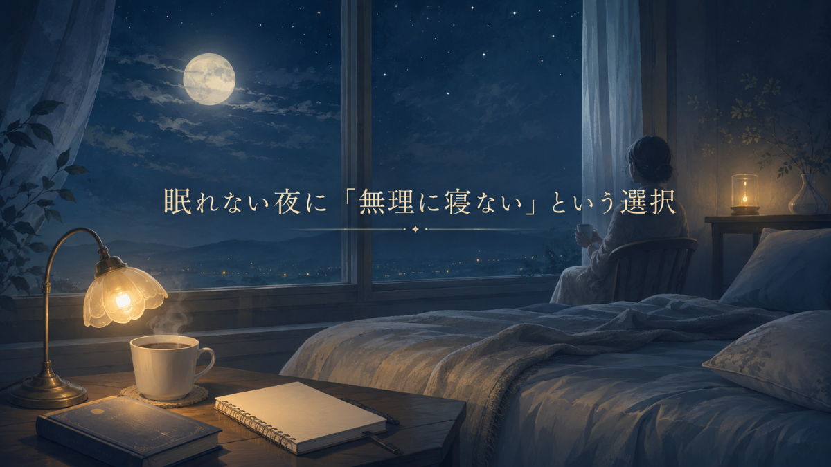 眠れない夜に「無理に寝ない」という選択