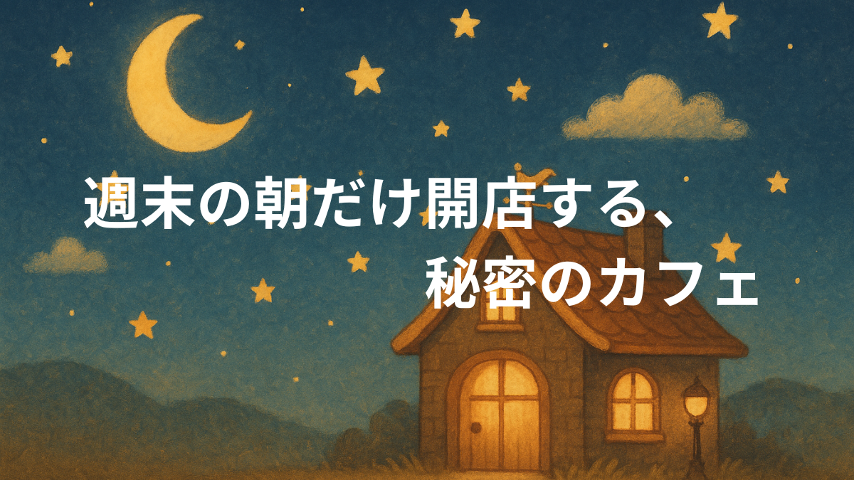 週末の朝だけ開店する、秘密のカフェ